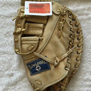 Used Spalding Tfb-100 12 1 2" First Base Glove Rod Carew Model