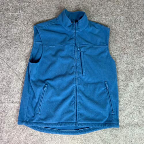 Duluth Trading Mens Vest Extra Large Blue Fleece Full Zip Jacket Outdoor Gorp