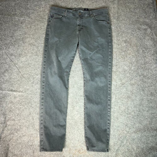 Adriano Goldschmied Mens Jeans 36x32 Gray Pants Slim Straight Lightweight Tellis