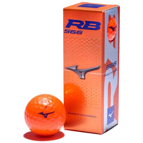 Mizuno RB 566 Golf Balls (Orange, 3pk) 1 Sleeve NEW