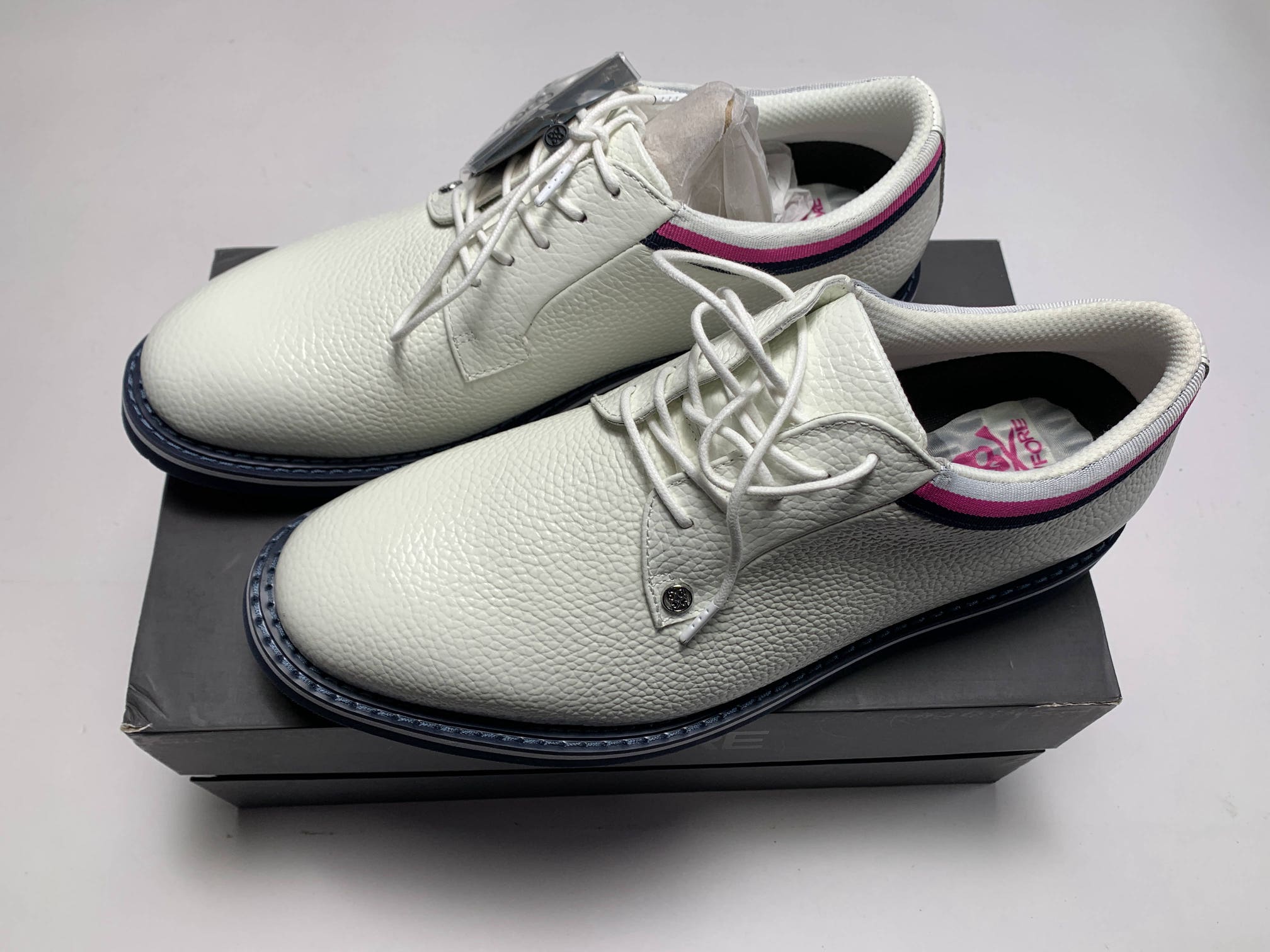 G/FORE Grosgrain Gallivanter Golf Shoes White Men's SZ 11 (G4MS21EF103)