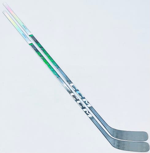 Like New 2 Pack Custom Green Jetspeed FT6 Pro Hockey Sticks-LH-85 Flex-P88M-Grip
