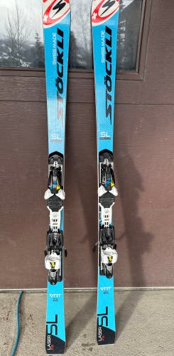 Used 155cm Stockli SL Skis with Bindings (Women’s FIS)