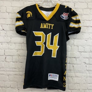 Universal Athletics Spartans YM White Black Gold Reversible Football Jersey New