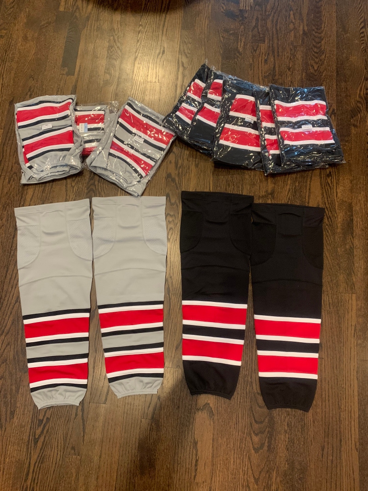 NEW - Team Wisconsin Custom Pro Socks size 28” BLACK or GREY (28” avail 7 BLK & 3 GREY)