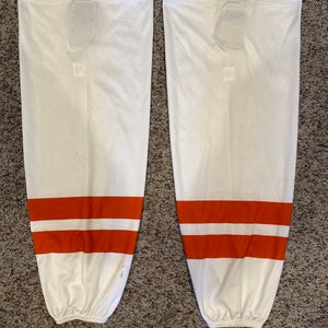 White/Orange Hockey Socks