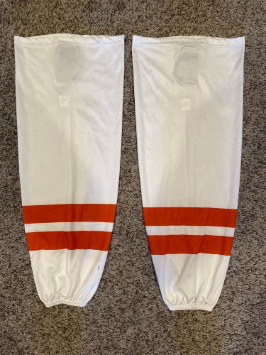 White/Orange Hockey Socks