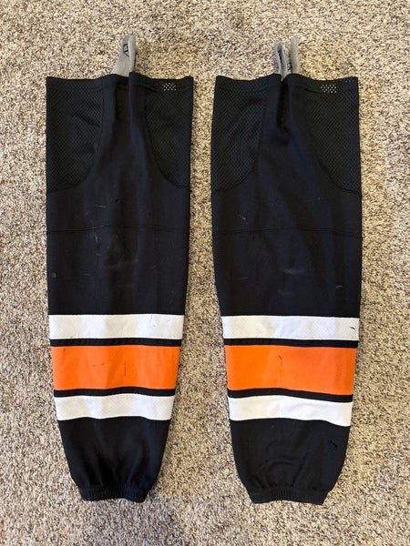 Polyester Hockey Socks (Black/Orange/White)
