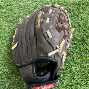 Brown Used Rawlings Highlight Series Right Hand Throw Baseball Glove 10"