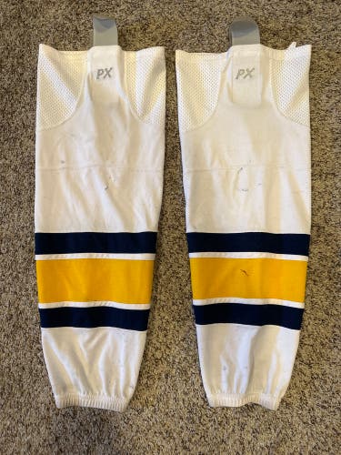 Polyester Hockey Socks (White/Yellow/Navy)