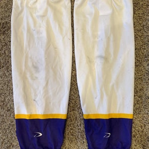 White/Purple/Gold Hockey Socks