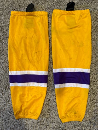Polyester Hockey Socks (Yellow/Purple/White)