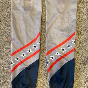 Silver/Navy/Red Game Socks