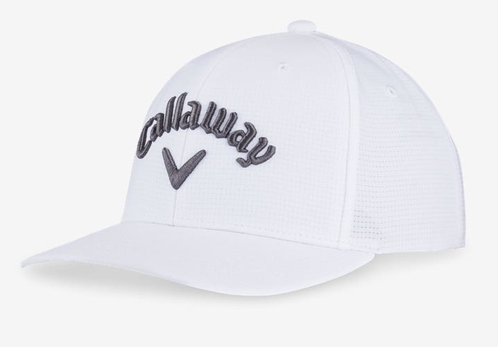 NEW 2024 Callaway Performance Pro White/Dark Gray Adjustable Golf Hat/Cap