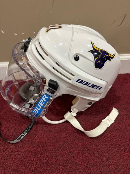 Mankato State Medium Bauer Pro Stock 4500 Helmet Item#MNKHW20