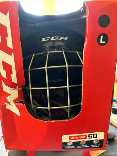 New In Box CCM 50 Helmet with Cage