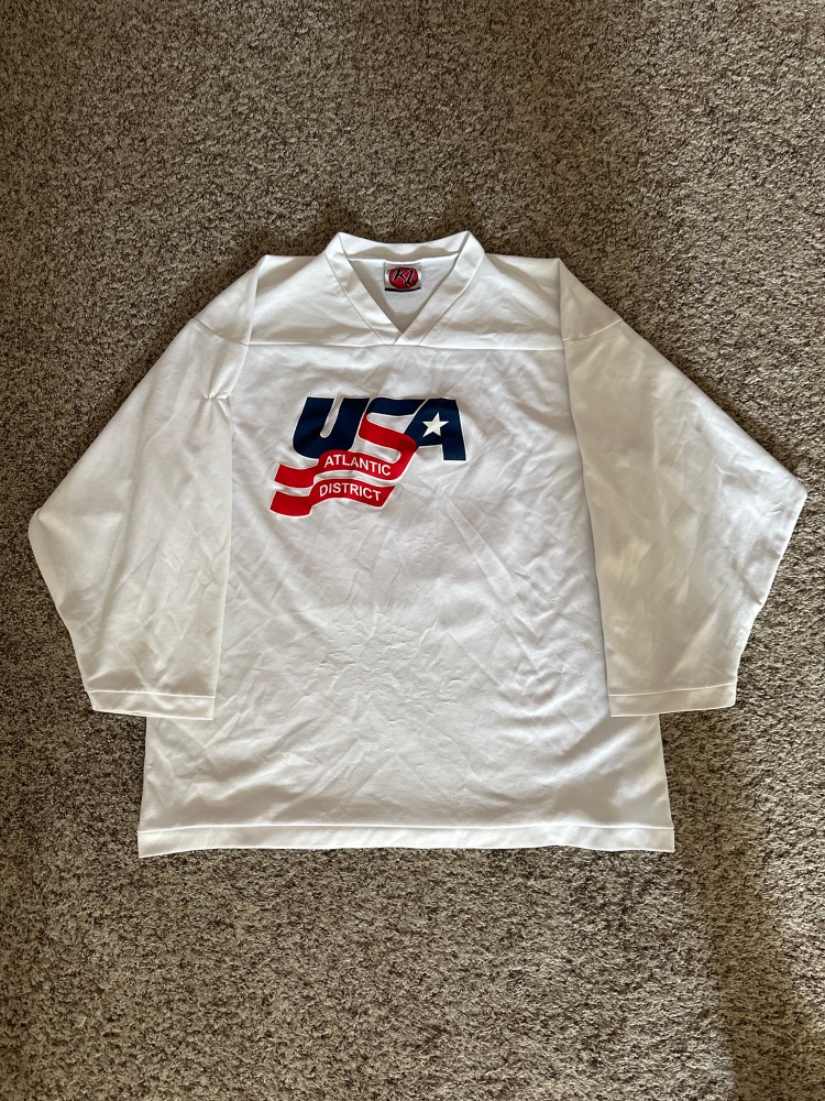 White USA Hockey Practice Jersey #81
