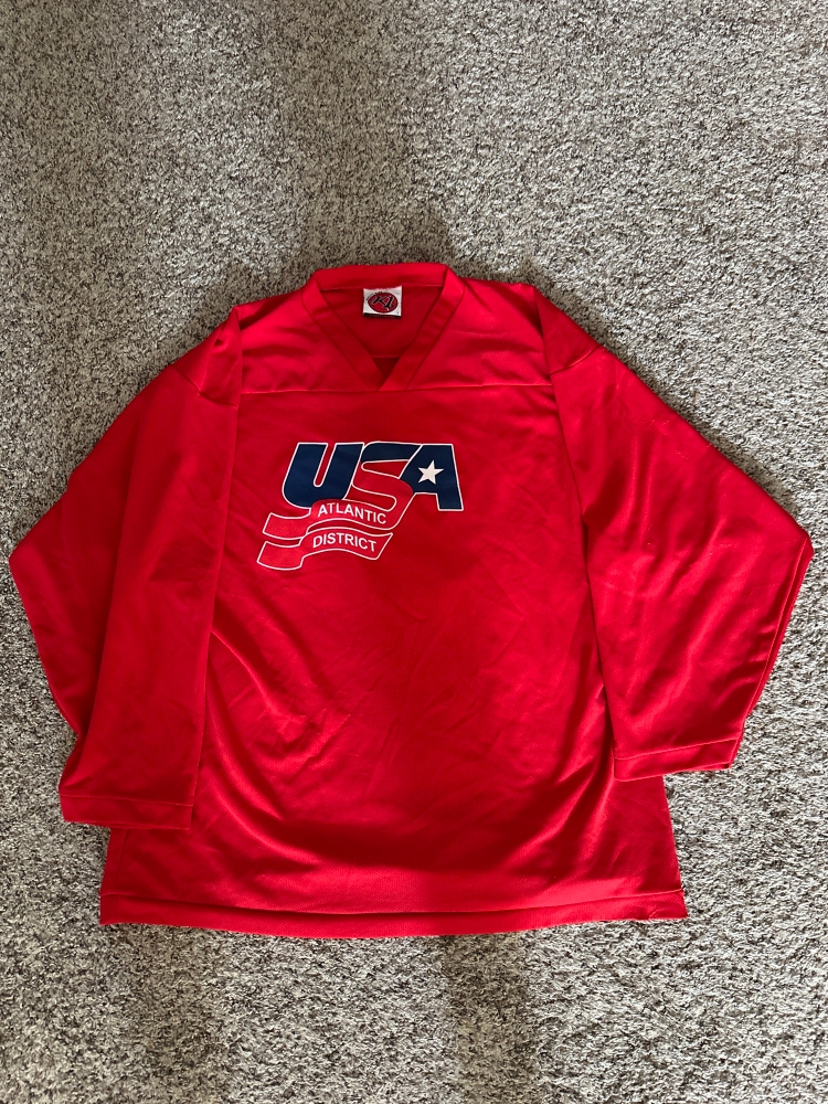 Red USA Hockey Practice Jersey #81