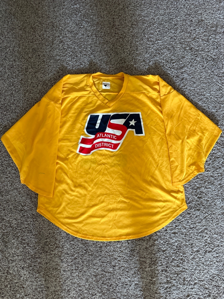 Yellow USA Hockey Practice Jersey #71