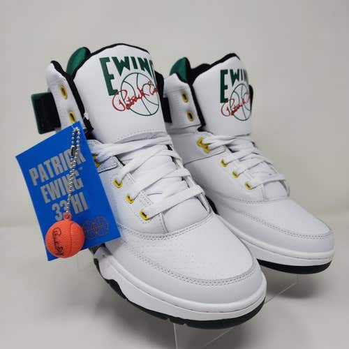 Patrick Ewing Basketball Shoes Mens 8 White Athletics Jamaica Logo Spell Out