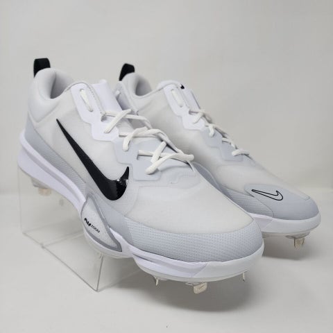Nike Baseball Cleats Mens 13 White Force Air Zoom Trout 9 Pro Logo Spell Out