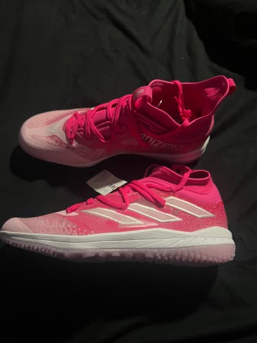 Pink Men's Size 11 Adidas Adizero Turf Shoes