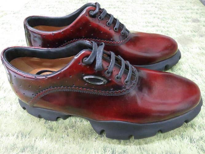 NEW * Oakley TUXEDO Maroon Golf Shoes * Made in Italy *- Size 10.5 * Beautiful