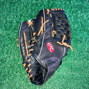 Used Adult Rawlings Left Hand Throw Outfield Baseball Glove 13.5"