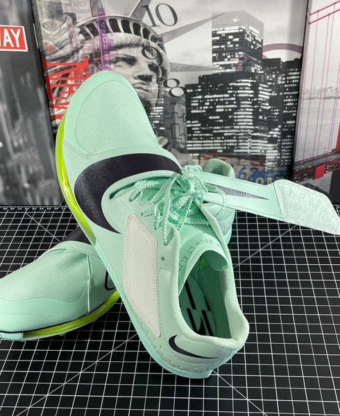 Nike Air Zoom LJ Elite Mint Foam Volt DR9924-300 Track Spikes Men’s Size 12 New Nike Air Zoom LJ Elite Mint Foam Volt DR9924-300 Track  main image 4