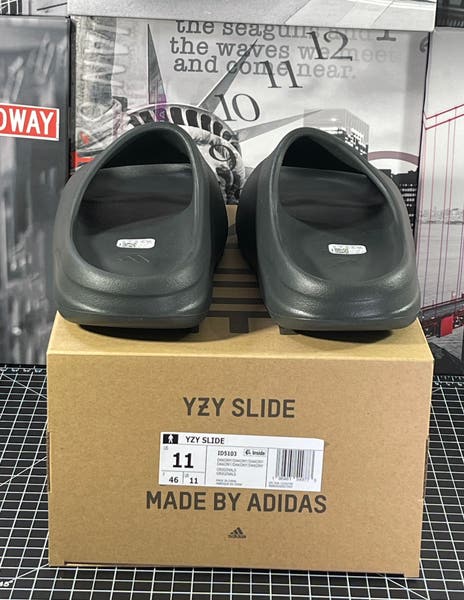 adidas gazelle silver green womens Adidas Yeezy Slide Onyx – DTLR