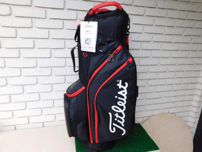 Titleist Cart 14 Golf Bag TB22CT6-006 - Black/Red - New 100%
