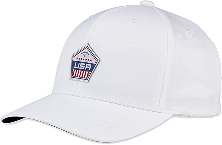 NEW 2023 Callaway Patriot USA White Adjustable Snapback Golf Hat/Cap