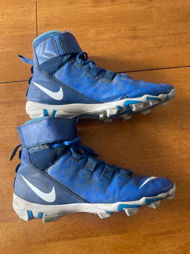 NIKE FASTFLEX -10.5 Blue Men's Molded Cleats High Top Force Savage