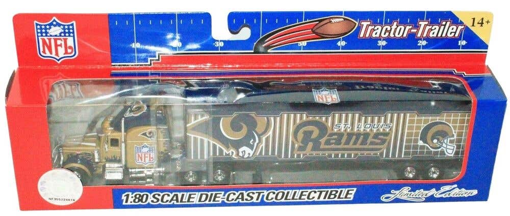 Vintage Rams Diecast Toy - NFL Football 1:80 Truck Limited Edition Fleer 2005