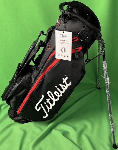 Titleist Players 4 Stand Carry Golf Bag TB21SX4-006 Black/Black/Red New #87859