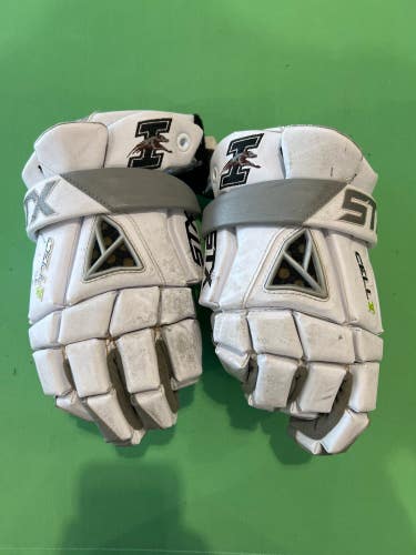 Used STX Cell IV Lacrosse Gloves (University of Indy)