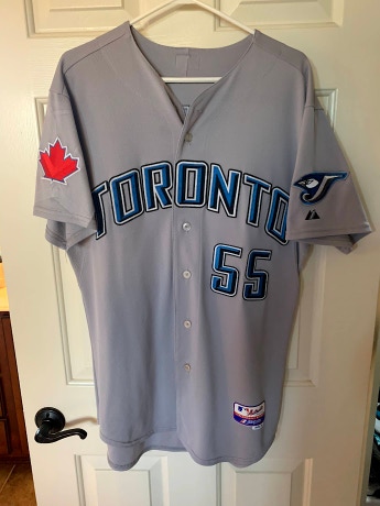 Authentic MLB Toronto Blue Jays #55 Brian Butterfield Jersey
