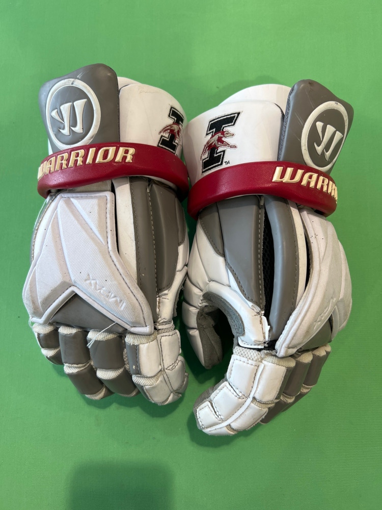 Used Warrior Burn Pro Lacrosse Gloves 13" (University of Indy)