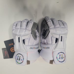 New Warrior Adult Medium Burn XP2 Lacrosse Gloves - white