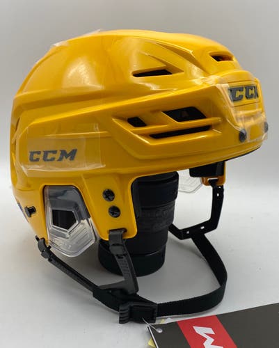 NEW CCM Tacks 710 Helmet, Sunflower Gold, Large