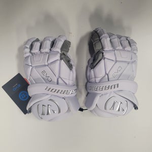 New Warrior Adult Medium EVO QX2 Lacrosse Gloves - white