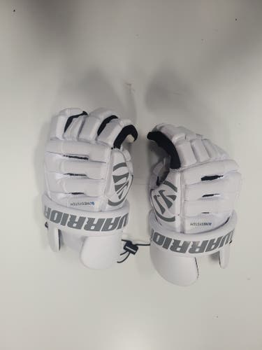 New Warrior Evo FB Lacrosse Gloves Adult Medium - white