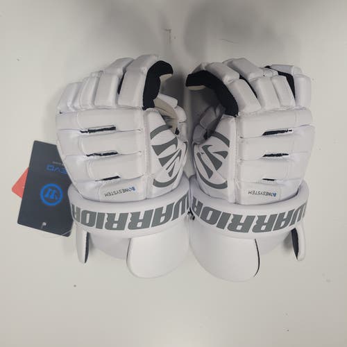 New Warrior Evo FB Lacrosse Gloves Adult Large - white