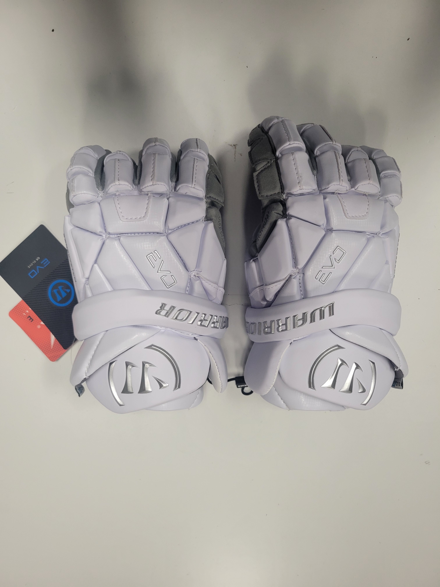 New Warrior Adult Large EVO QX2 Lacrosse Gloves - white