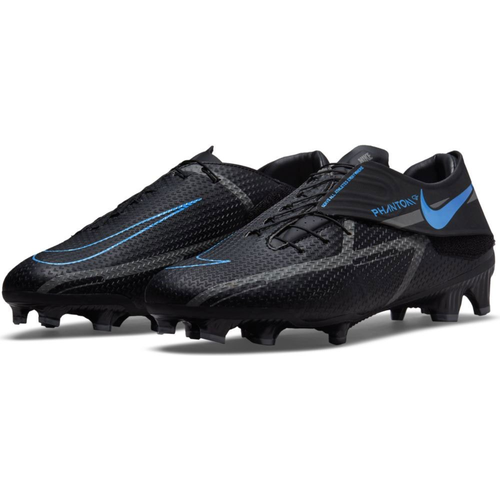 Nike Phantom GT2 Pro Academy FlyEase FG Soccer Cleats Black Blue Size 7.5 DO2193