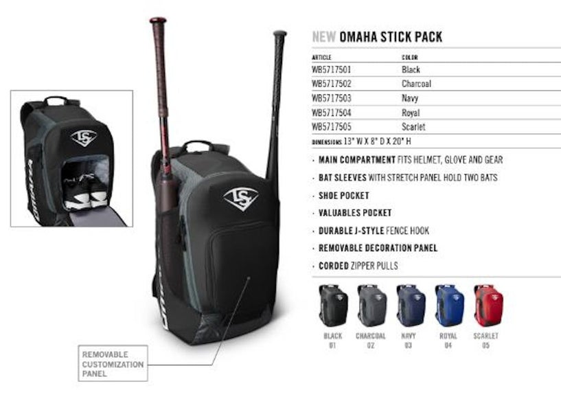 Louisville Slugger Omaha Stick Pack Royal Baseball & Softball Equipment Bags