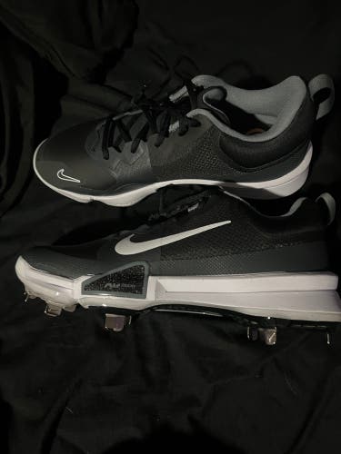 Black Men's Metal Low Top Force Zoom Trout 9 Baseball Cleats