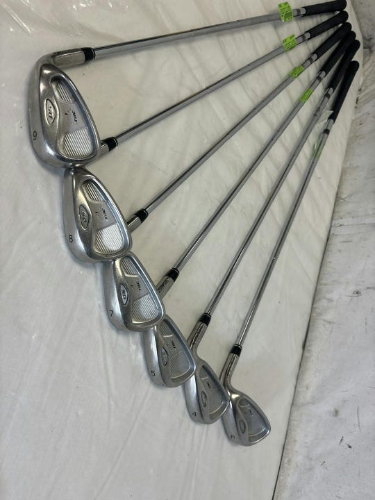 Used Taylormade Rac Os 2005 4i-pw Regular Flex Steel Shaft Golf Iron Set - Missing 6 Iron