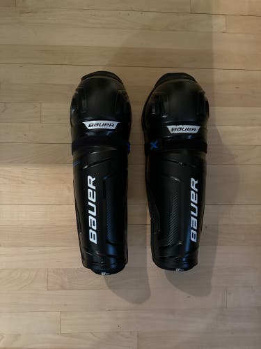 Used Bauer 15" X Shin Pads