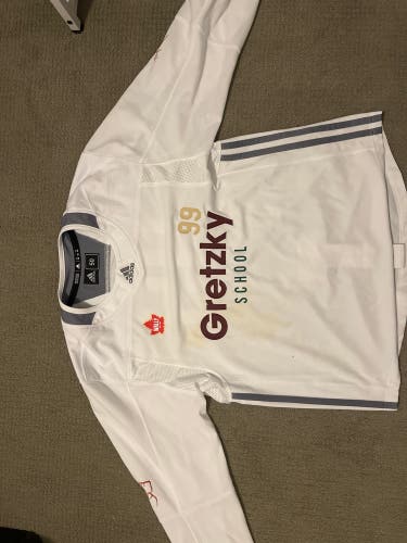 White Gretzky School Used Size 50 Practice Jersey